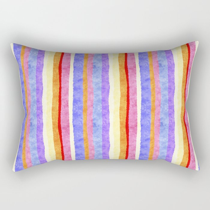 Colorful tye&die stripes Rectangular Pillow Gallery Image 1