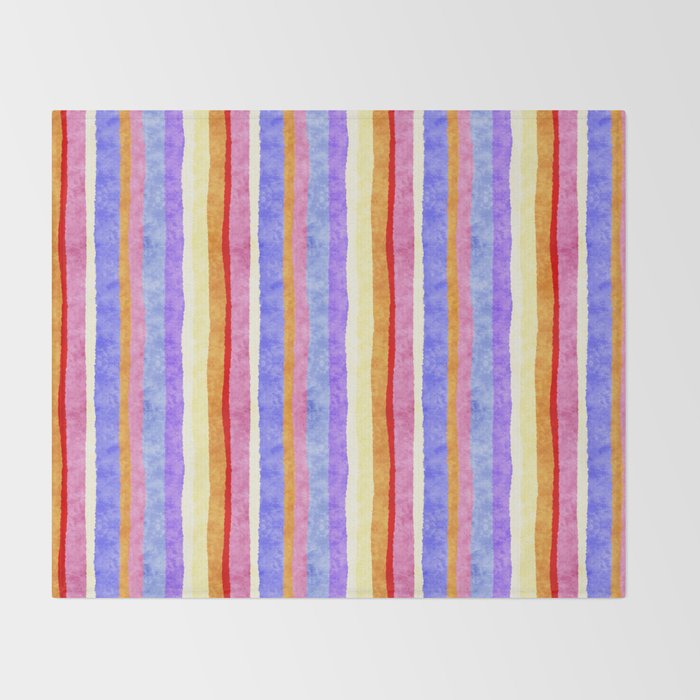 Colorful tye&die stripes Throw Blanket Gallery Image 2