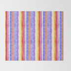 Colorful tye&die stripes Throw Blanket Gallery Image 2