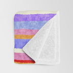 Colorful tye&die stripes Throw Blanket Gallery Image 3