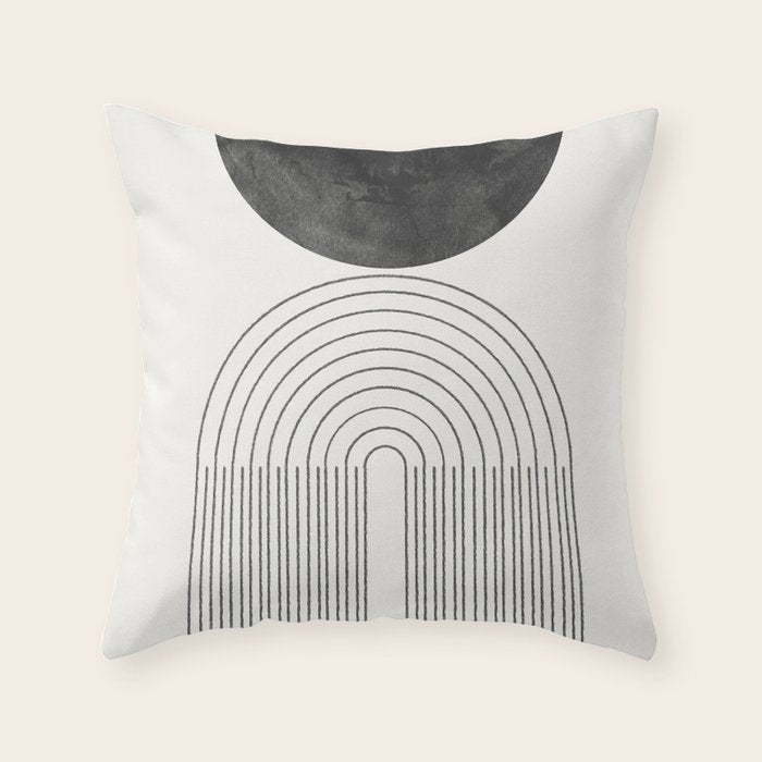 Geometric Minimal Shape Study No1. Throw Pillow Gallery Image 1