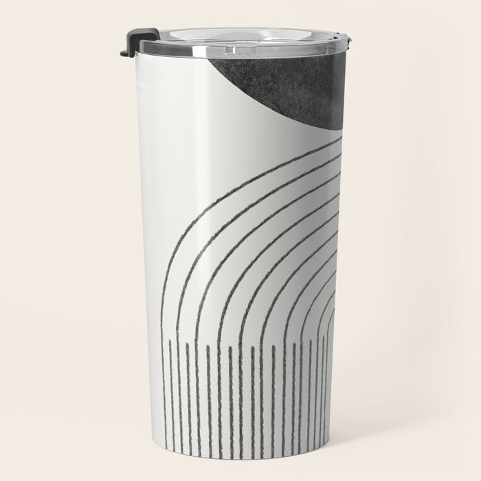 Geometric Minimal Shape Study No1. Travel Mug Gallery Image 3