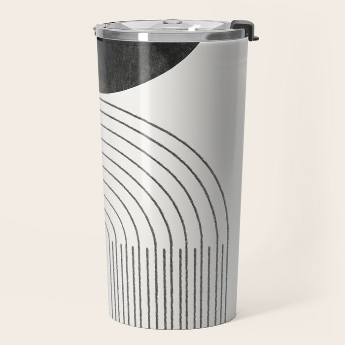 Geometric Minimal Shape Study No1. Travel Mug Gallery Image 2