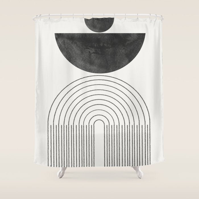 Geometric Minimal Shape Study No1. Shower Curtain Gallery Image 1