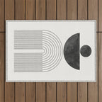 Geometric Minimal Shape Study No1. Outdoor Rug Gallery Image 1