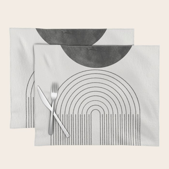 Geometric Minimal Shape Study No1. Placemat Gallery Image 1