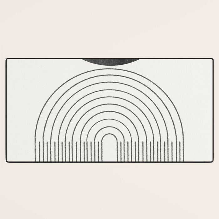 Geometric Minimal Shape Study No1. Desk Mat Gallery Image 3