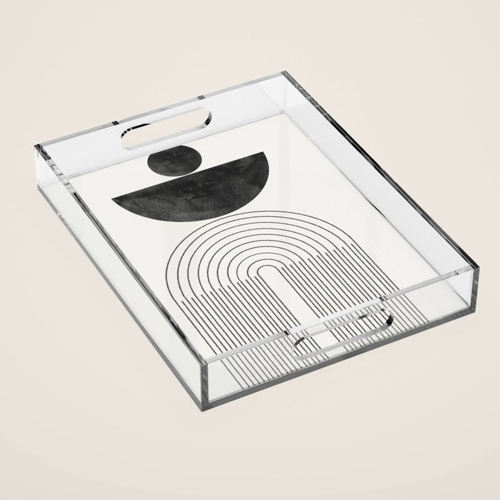 Geometric Minimal Shape Study No1. Acrylic Tray Gallery Image 1