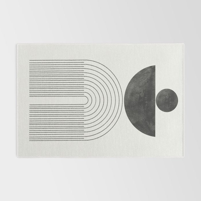 Geometric Minimal Shape Study No1. Rug Gallery Image 2