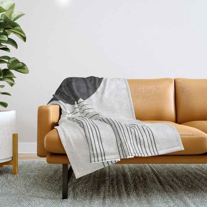 Geometric Minimal Shape Study No1. Throw Blanket Gallery Image 1