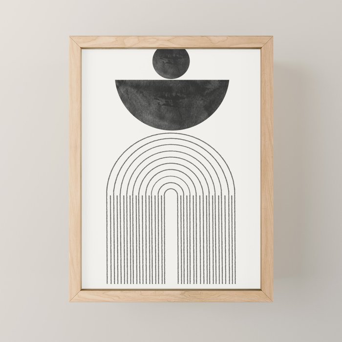 Geometric Minimal Shape Study No1. Mini Art Print Gallery Image 1
