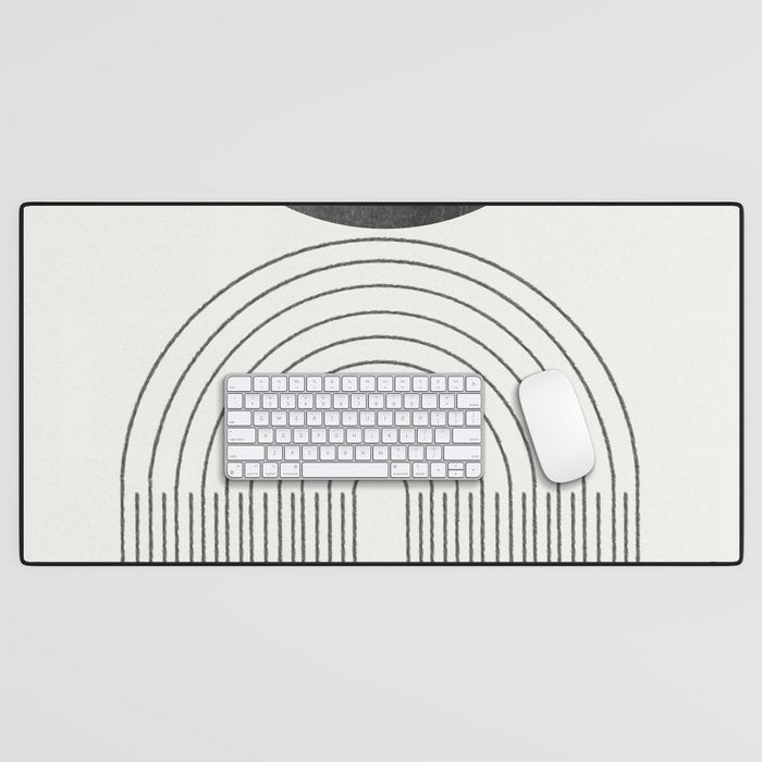 Geometric Minimal Shape Study No1. Desk Mat Gallery Image 1