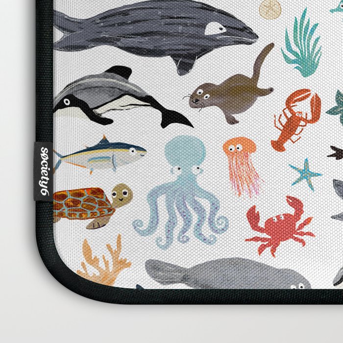 Sea Change: Ocean Animals Laptop Sleeve Gallery Image 3