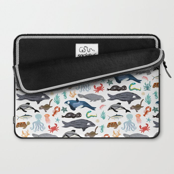 Sea Change: Ocean Animals Laptop Sleeve Gallery Image 2