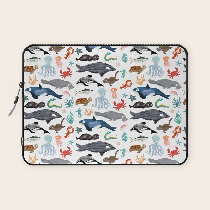 Sea Change: Ocean Animals Laptop Sleeve Gallery Image 1