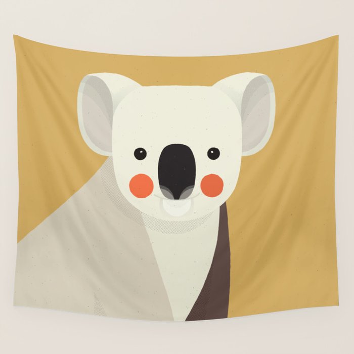 Koala, Animal Portrait Wall Tapestry