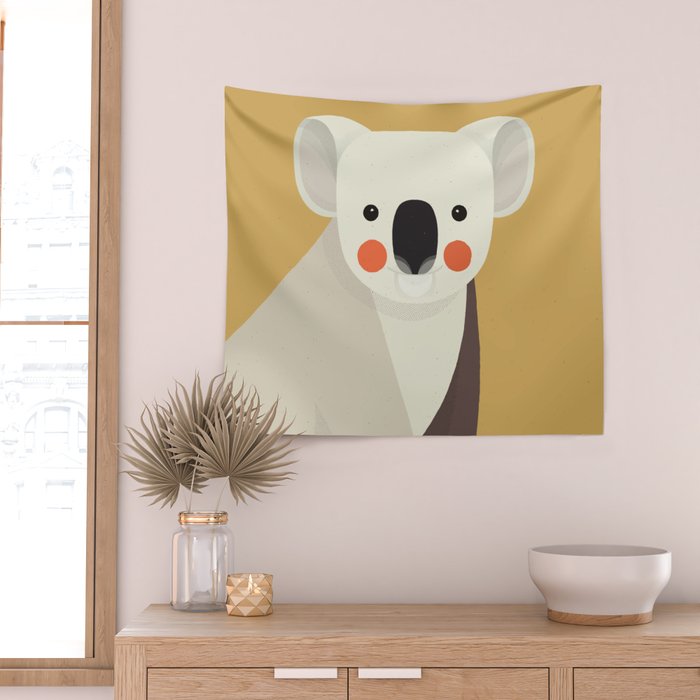 Koala, Animal Portrait Wall Tapestry Gallery Image 2
