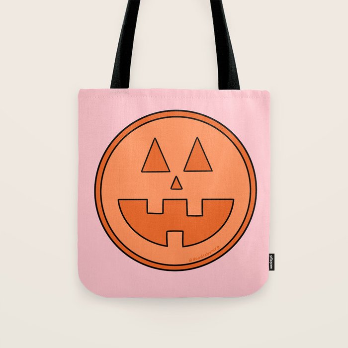 Smile Jack O Lantern Tote Bag Gallery Image 1