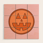 Smile Jack O Lantern Wood Wall Art Gallery Image 1