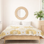 Happy Sunshine - yellow art, sunshine, boho art, bohemian, tile, home decor, yellow, yellow art print Duvet Cover Gallery Image 3