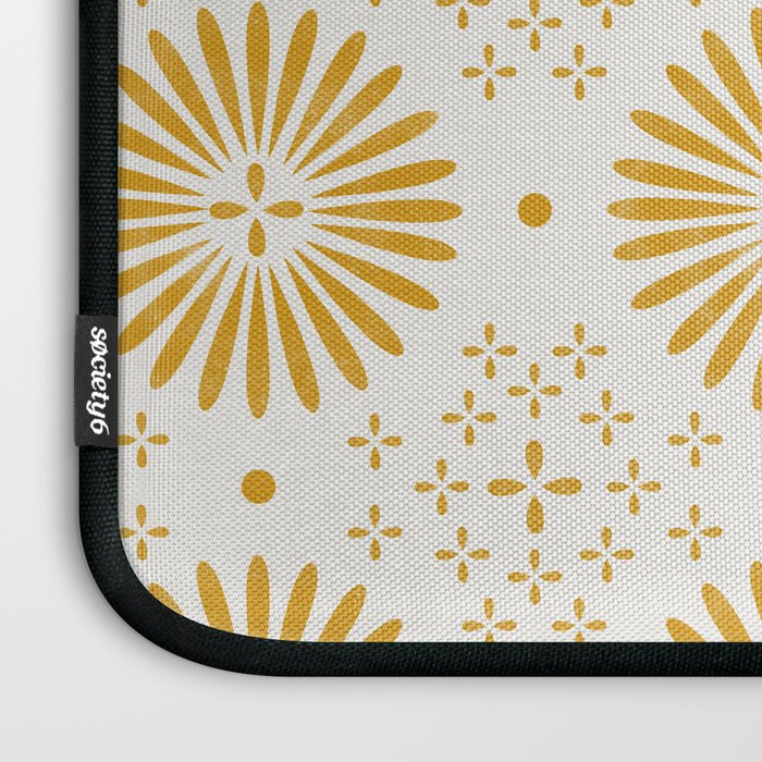 Happy Sunshine - yellow art, sunshine, boho art, bohemian, tile, home decor, yellow, yellow art print Laptop Sleeve Gallery Image 3
