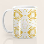 Happy Sunshine - yellow art, sunshine, boho art, bohemian, tile, home decor, yellow, yellow art print Coffee Mug Gallery Image 3