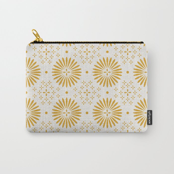 Happy Sunshine - yellow art, sunshine, boho art, bohemian, tile, home decor, yellow, yellow art print Carry All Pouch Gallery Image 1