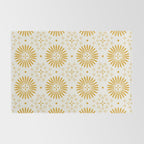Happy Sunshine - yellow art, sunshine, boho art, bohemian, tile, home decor, yellow, yellow art print Rug Gallery Image 2