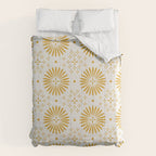 Happy Sunshine - yellow art, sunshine, boho art, bohemian, tile, home decor, yellow, yellow art print Comforter Gallery Image 6