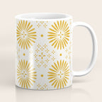 Happy Sunshine - yellow art, sunshine, boho art, bohemian, tile, home decor, yellow, yellow art print Coffee Mug Gallery Image 1