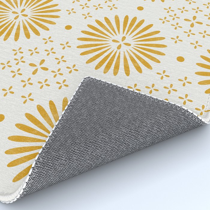 Happy Sunshine - yellow art, sunshine, boho art, bohemian, tile, home decor, yellow, yellow art print Rug Gallery Image 4