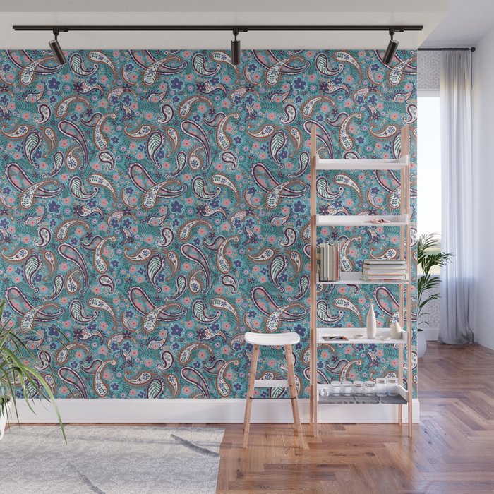 Whimsical Paisley Dance Wall Mural Gallery Image 1