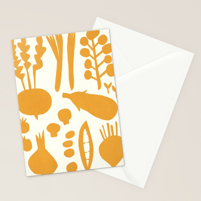 fresh fresh vegetable-orange Stationery Card Gallery Image 2