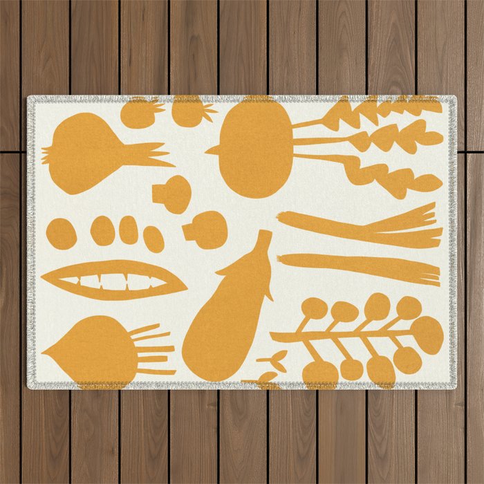fresh fresh vegetable-orange Outdoor Rug Gallery Image 1
