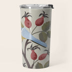 Blue Tit on Red Rose Hips Travel Mug Gallery Image 2