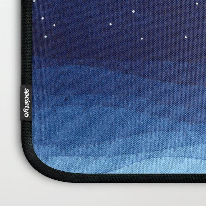 Falling star, shooting star, sailboat ocean waves blue sea Laptop Sleeve Gallery Image 3