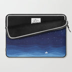 Falling star, shooting star, sailboat ocean waves blue sea Laptop Sleeve Gallery Image 2