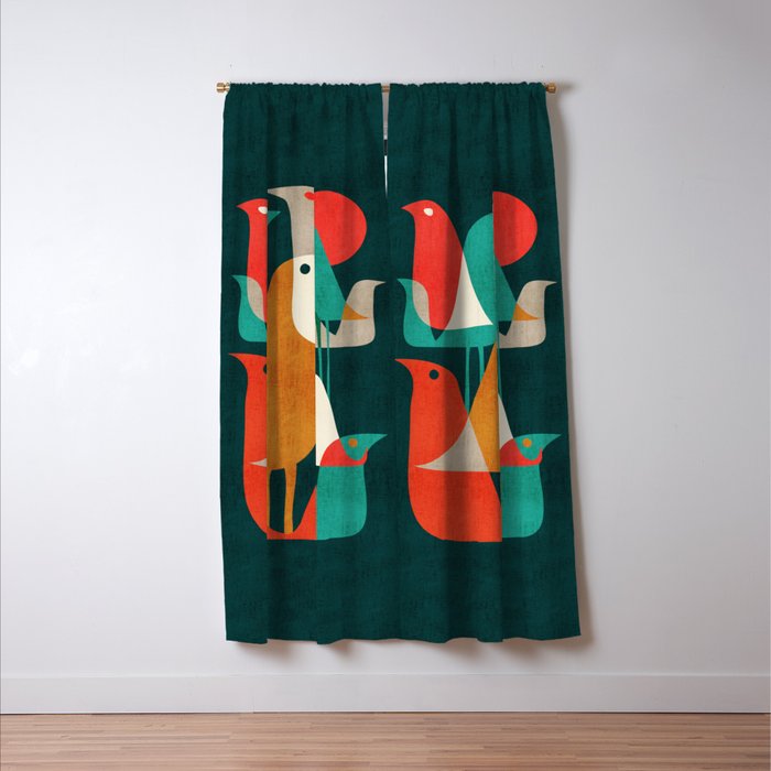 Flock of Birds Window Curtain Gallery Image 3