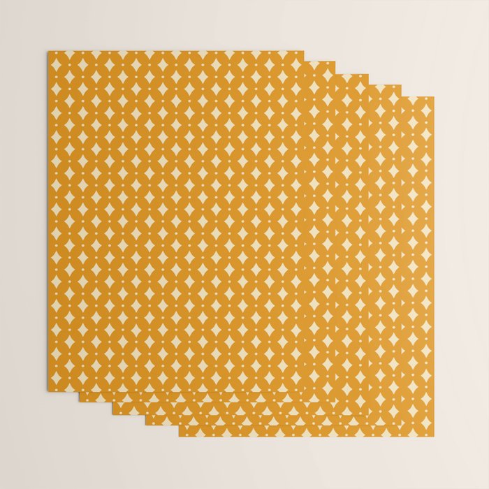 Vintage Stars III Orange Wrapping Paper Gallery Image 3