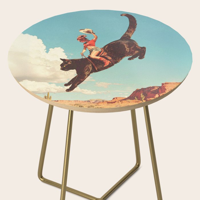 Meehaw - Rodeo Cat Cowgirl Bronc Side Table Gallery Image 2