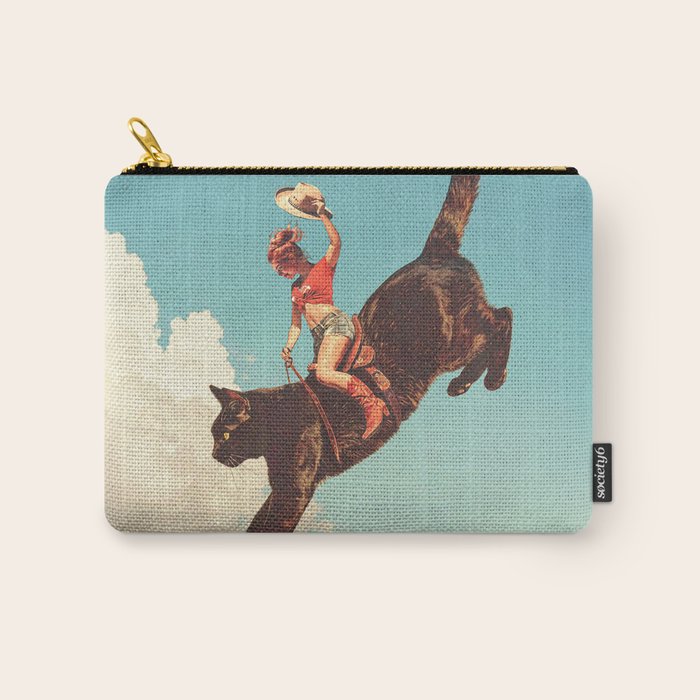 Meehaw - Rodeo Cat Cowgirl Bronc Carry All Pouch Gallery Image 1