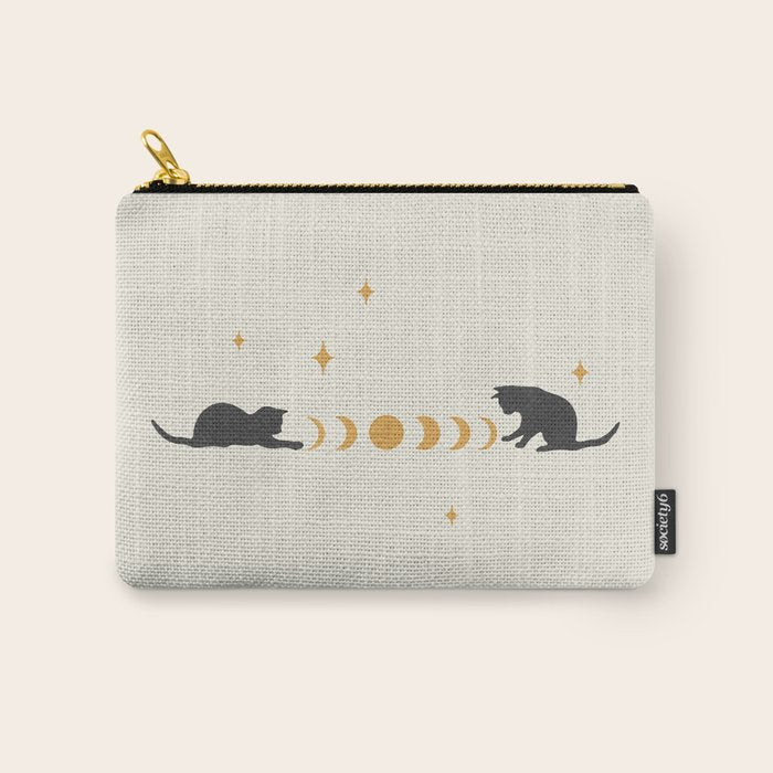 Cat and Moon 3 Carry All Pouch Gallery Image 1