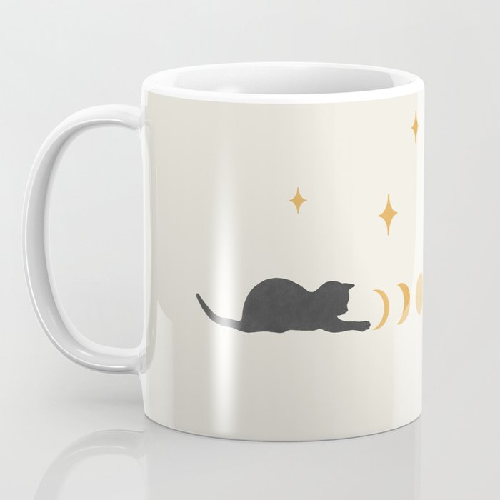 Cat and Moon 3 Coffee Mug Gallery Image 3