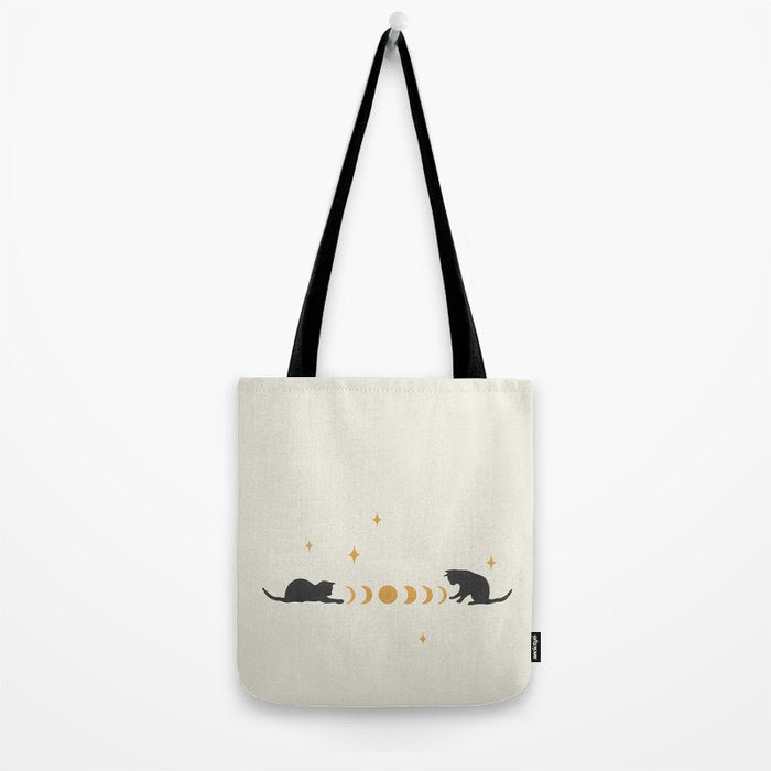 Cat and Moon 3 Tote Bag Gallery Image 2