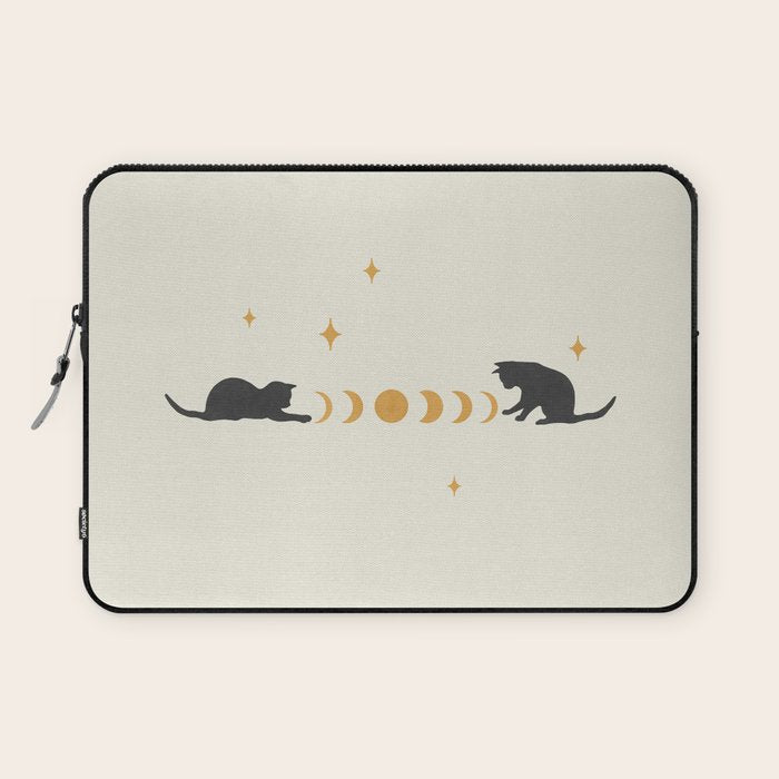 Cat and Moon 3 Laptop Sleeve Gallery Image 1