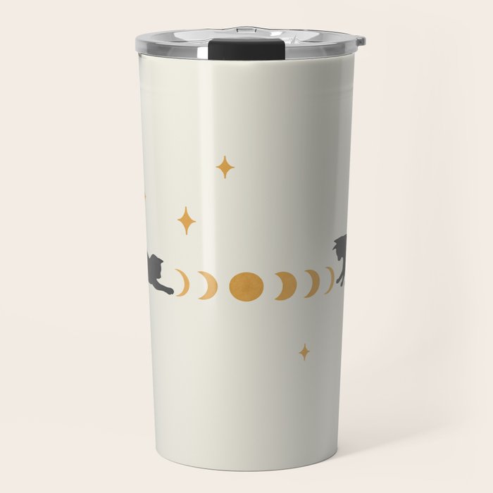 Cat and Moon 3 Travel Mug Gallery Image 1
