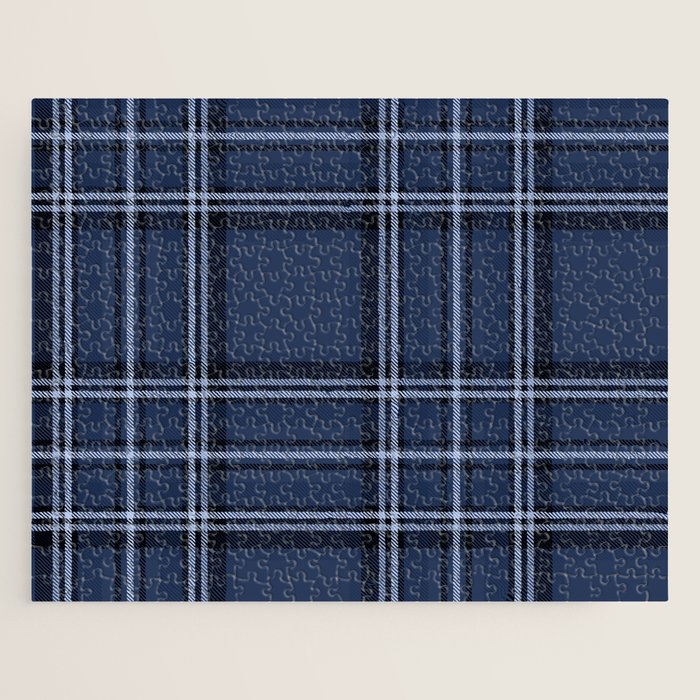 Scottish Blue Tartan Jigsaw Puzzle Gallery Image 1