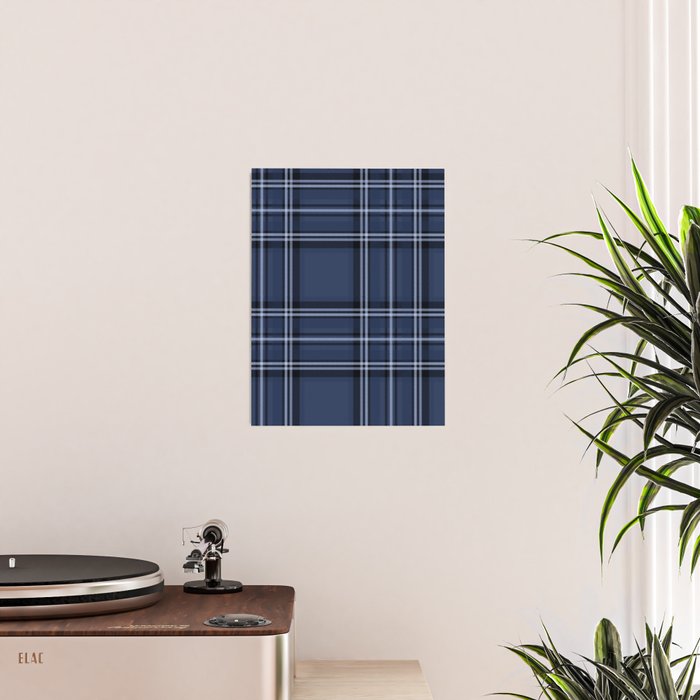 Scottish Blue Tartan Poster Gallery Image 2