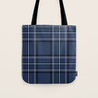 Scottish Blue Tartan Tote Bag Gallery Image 1