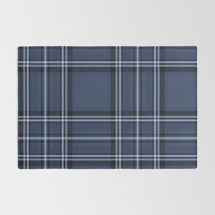 Scottish Blue Tartan Rug Gallery Image 2